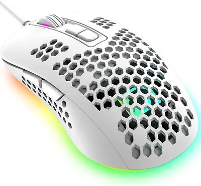 $18.99 • Buy Wired USB Gaming Mouse 2400DPI Adjustable Honeycomb Shell RGB LED Backlight AU