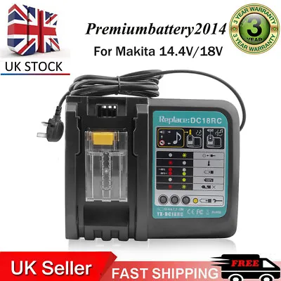 £20.99 • Buy 14.4V-18V Lithium Battery Charger Fast Charging For Makita DC18SD DC18RC BL1815 