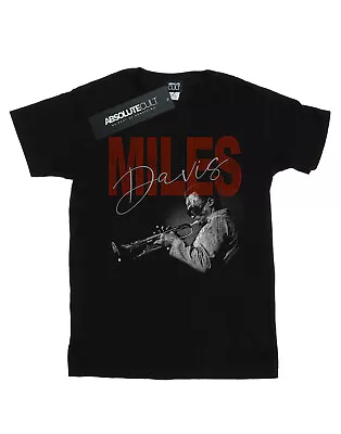 Miles Davis Distressed Photo Boyfriend Fit Official Tee T-Shirt Womens • £22.21