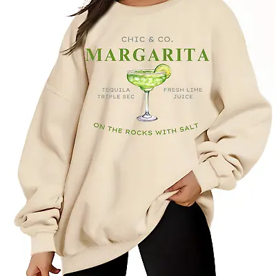 Women's Margarita Minimalist Oversized Graphic Sweatshirt • $32.95