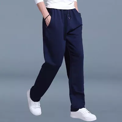 Men Casual Sweatpants Loose  Stretch Joggers Track Active Pants Pocket Workout ☆ • $14.43