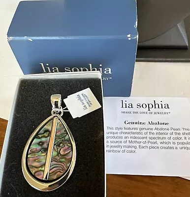 Lia Sophia “Chameleon” Silver Tone Slide W/Genuine Abalone NEW • $10.99