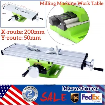 Compound Milling Machine Work Table 2 Axis Cross Slide Bench Drill Vise Fixture • $39