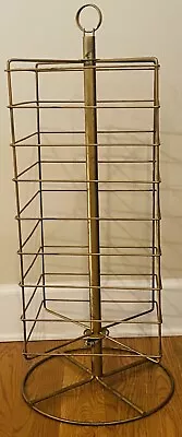 VINTAGE Metal General STORE WIRE METAL COUNTER DISPLAY Rotating RACK 9 Tier MCM • $99.95