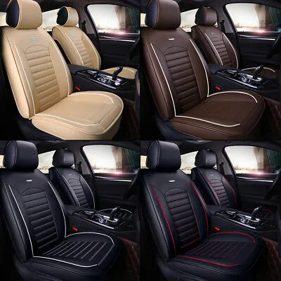 $89.98 • Buy Car 5 Seat Covers Full Set Waterproof Leather Universal For Auto Sedan SUV Truck