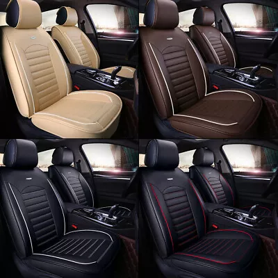 $69.98 • Buy Car 5 Seat Covers Full Set Waterproof Leather Universal For Auto Sedan SUV Truck