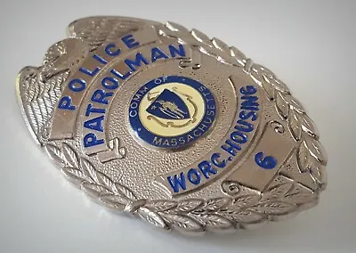 £22.79 • Buy Obsolate Historical Usa Police Badge Patrolman Worcester / MASSACHUSSETTS No.6