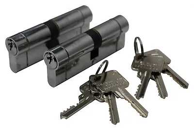 Upvc FRENCH DOOR LOCK Barrel 2 LOCKS ON THE SAME KEY Euro Cylinder Patio 6 KEYS • £23