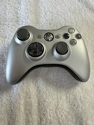 Microsoft Xbox 360 Special Edition Silver & Black Wireless Controller SMOKE FREE • $28.95