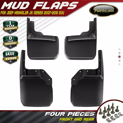 Set Of 4 Mud Flaps Splash Guards Mudflaps For Jeep Wrangler JK 2007-2016 • $45.99