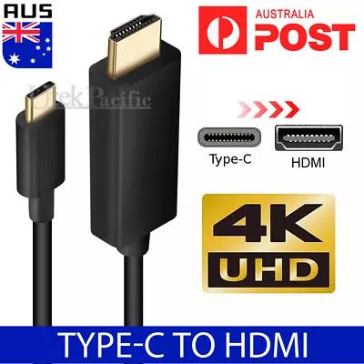 USB C To HDMI Cable Type C Male To HDMI Male 4K Cable For Macbook IPhone 15 Pro • $11.95