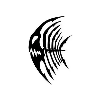 Fish Bone Monster - Vinyl Decal Sticker For Wall Car IPhone IPad Laptop • £6.61