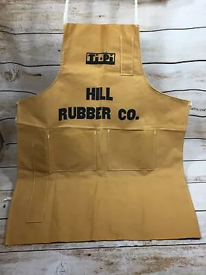 Vintage Canvas Cloth Advertising Carpenter's Nail Apron   Hill Rubber Co • $29.99