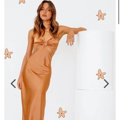 $29 • Buy NEW VRG GRL 'Going Places' Bias Cut Satin Midi Dress Sz 14
