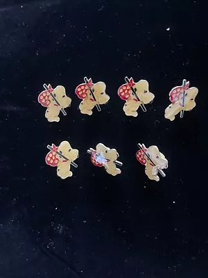 Peanuts Vintage 1970's Snoopy Hobo Enamel Pins  Lot Of 7 • $30