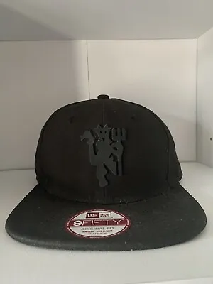 New Era 9Fifty Manchester United Snapback Hat Cap Black Devil Small Medium • £6