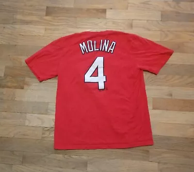 St. Louis Cardinals Yadier Molina T-Shirt Youth XL Majestic MLB Kids • $16.35