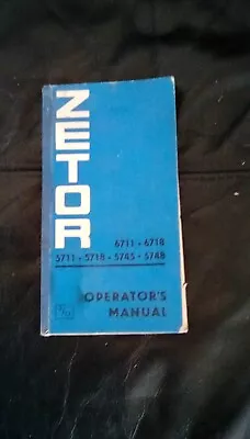 Original Zetor Tractor 671167185711571857455748 Operator Manual • £1.99