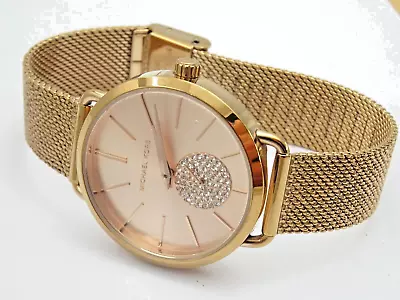 MICHAEL KORS PORTIA 36mm Ladies Rose Gold Mesh Bracelet Wristwatch MK-3845 • £4.99
