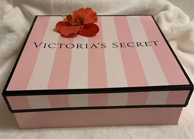 Victoria's Secret Pink White Striped Gift Box-1 Box- Medium Size -New • $8.95