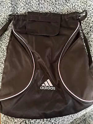 Adidas Cinch Sak Sling Pouch Shoulder Bag Brown And Pink Gym Golf School Soccer • $17