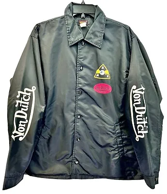 90s Von Dutch Originals 1997 Windbreaker Jacket Rare VTG Motorcycle Large • $149.98