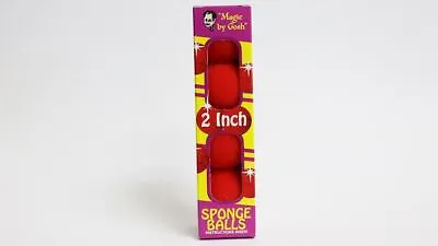 2 Inch PRO Sponge Ball (Red) Box Of 4 From Magic By Gosh • £7.95