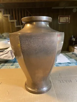 Antique Japanese Meiji Bronze Vase With Silver On The Surface • $99.99