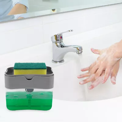 Soap Dispensing Sponge Holder Liquid Soap Dispenser Foaming Soap Pump • £9.25