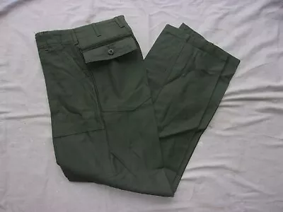 US GI OG107 Cotton Sateen Fatigue/Utility Trousers--26x31--1969 Date--Unissued • $29.95