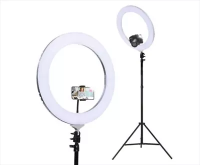 Embellir 19  LED Ring Light Stand Tripod Phone Selfie Dimmable Circle Lamp • $130.99