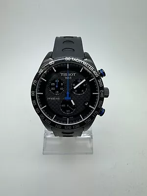 Tissot PRS 516 Chronograph Black Carbon Dial Watch T100.417-READ DESCRIPTION • $137.50