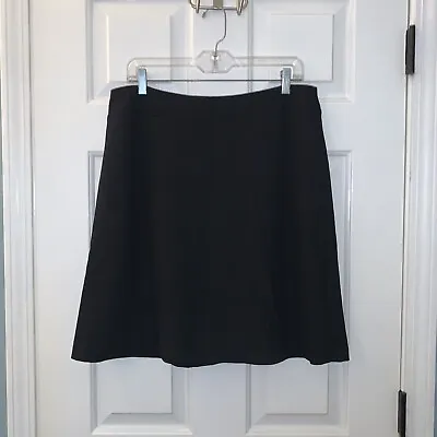 NWT J. Jill Women’s Skirt Size M Ponte Knit Black A-Line Stretch Knee Length • $16