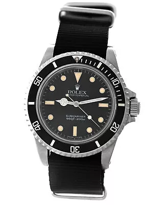 Rolex Submariner 5513 Vintage NO DATE Black Dial Steel 40MM Mens Automatic Watch • $8495