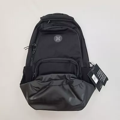 Hurley Backpack Black Surge Bag School Beach Travel Unisex • $55.99