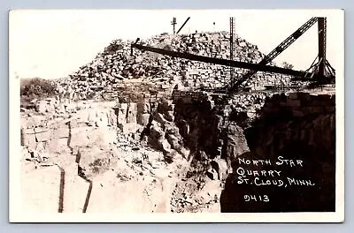 J90/ St Cloud Minnesota RPPC Postcard C1936 North Star Quarry  373 • $17.25