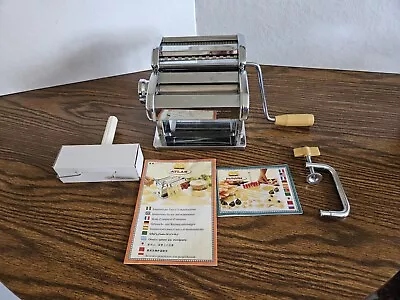 Marcato Atlas Pasta Maker Model 150 Deluxe Hand Crank Machine Box Booklet New • $40