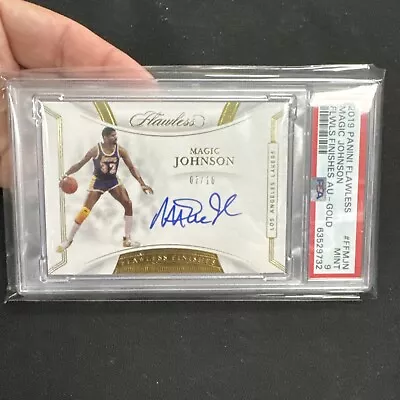 2019 Flawless Magic Johnson Finished Auto Gold 7/10 PSA 9 Lakers • $999.99