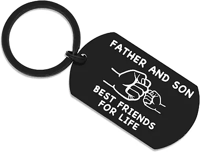 Gift For Dad From Son Remember I Love You Keychain Gifts For Father Birthday ... • $12.15