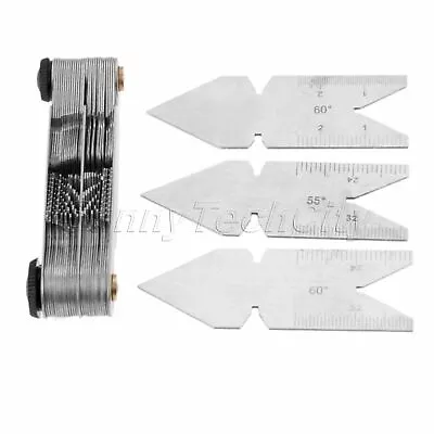 4Pcs Steel Metal Measure Whiwortk 55 Metrisch 60 Center Pitch Gauge Ispection F • $9.75