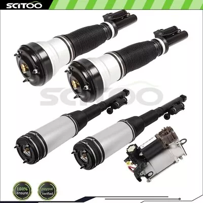 5PCS Front Rear Air Suspension Struts Compressor For Mercedes W220 S430 S500 RWD • $551.54