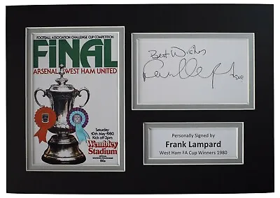 Frank Lampard Signed Autograph A4 Photo Display West Ham United 1980 FA Cup COA • £14.99