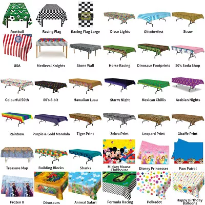 £10.59 • Buy Party Table Covers & Tablecloths - Choose Your Design