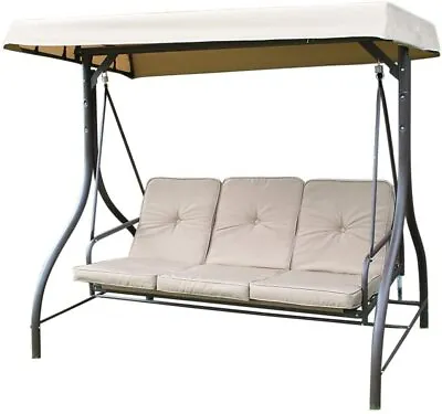 Luxury Heavy Duty Garden 3 Seater Swing Seat Hammock Bed  • £224.99