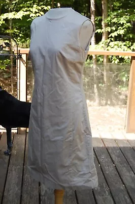 Isaac Mizrahi For Target Size 10 Beige Sleeveless Sheath Dress Lined Cotton • $16
