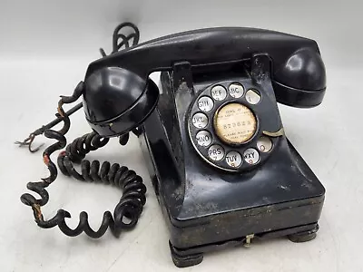 Vintage Bell Western Electric Rotary Desk Telephone 302 AB1 W/ F1W Handset • $27.13