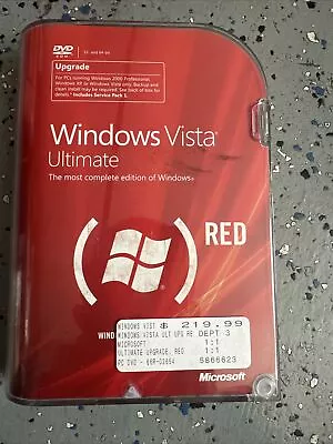 Microsoft Windows Vista Ultimate Upgrade Product Red 32 & 64 Bit • $299.99