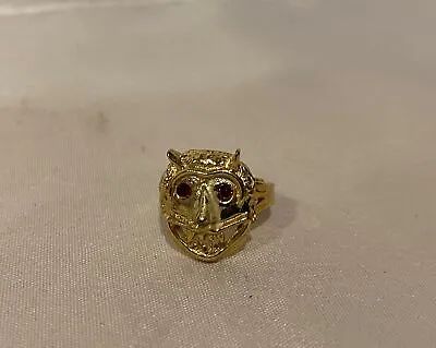 Vintage 1964 MONSTER RING CLEINMAN & SONS DEVIL DEMON RHINESTONE EYES • $49.95