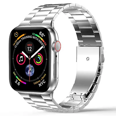 $16.99 • Buy Stainless Steel Wrist Band IWatch Strap For Apple Watch Series 7 6 5 4 3 44 38mm