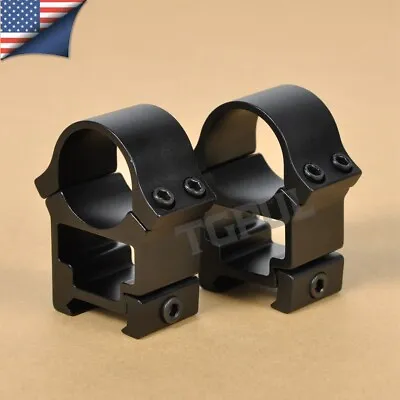 High Profile 1 Inch Scope Rings Weaver Picatinny Rail Scope Mount Rifle Scope • $11.99